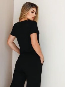 Women Two-Piece Outfits - Black - View 2