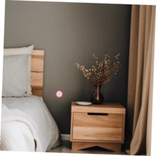 Luminária Rosa Infantil Luz Noturna Led Quarto De Criança - Vermelho e Branco - Visão 5