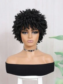 Parrucca corta con dreadlock per uomo e donna, parrucca finta con dreads afro intrecciati resistenti al calore per donne