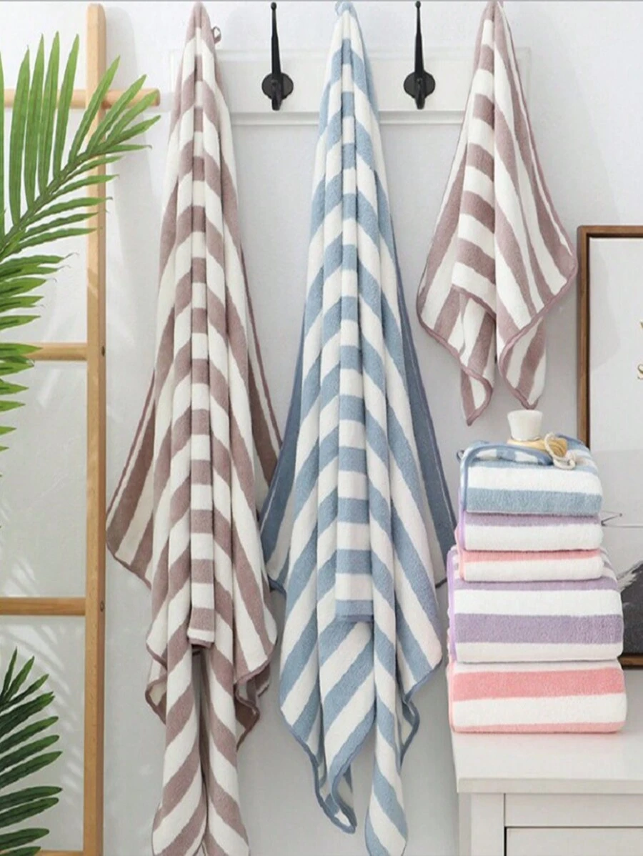 1 pezzo Asciugamano da bagno ultra sottile in fibra di microfibra di lana di corallo per adulti per uomini e donne, soffice, assorbente, asciugatura rapida e non si sgretola, adatto per luso domestico e come telo mare - Multicolore - Visualizzare 1