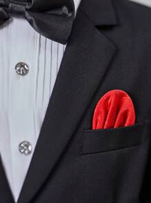 Toddler & Kids Boys Formal Suit Jacket, Tie, Uniform Outfit For Gentlemen, School Graduation Party, School Opening Season - Black - View 9