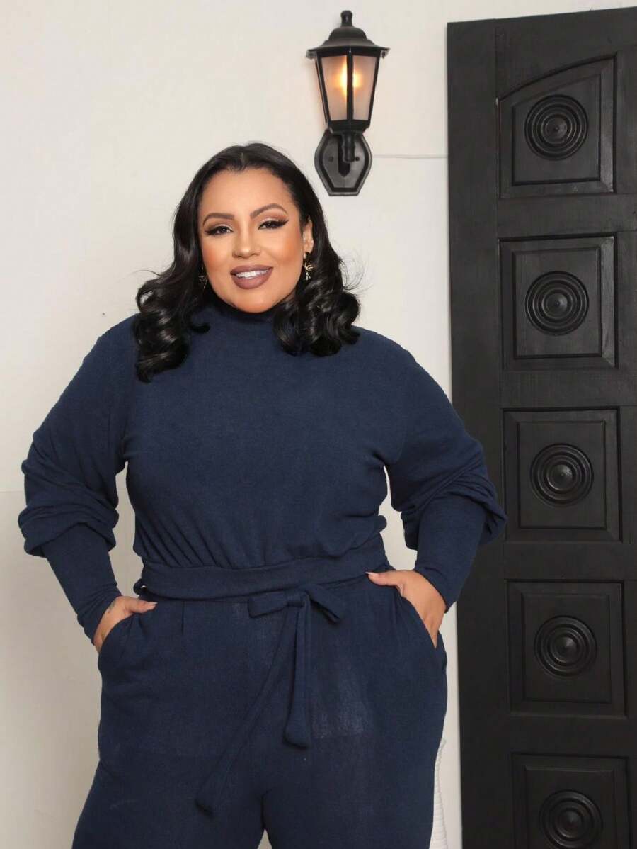 Plus Size Co-Ords - 藍色 - 查看 1