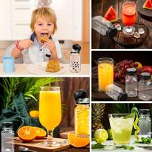 1 件/4 件/10 件 -120ML/250ML/450ML-防漏透明塑料果汁瓶 - 非常适合冰沙、牛奶和自制饮料 - 榨汁容器水瓶适合户外运动