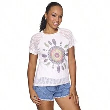 Women T-Shirts - 白色 - 查看 4