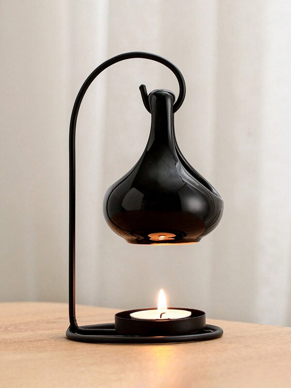 A Black Hanging Stove Aromatherapy Essential Oil Lamp, Home Candle Lamp, Creative Incense Burner Lamp Aromatherapy Accessories, Home Decoration Gifts Birthday Graduation