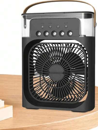 Mini Ar Condicionado Climatizador Umidificador Ventilador Agua Com LED Portátil