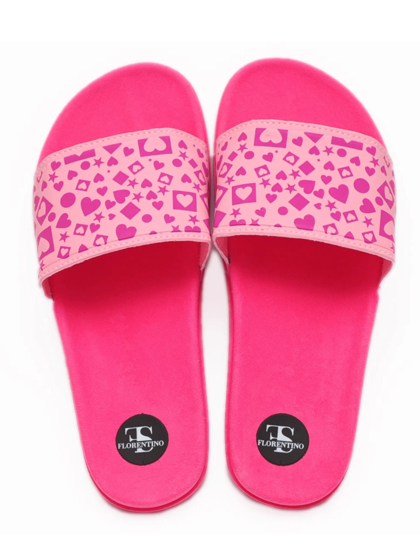 Sandália Chinelo Slide Rosa Pink Feminino Casual Confortável - Rosa chiclete - Visão 1