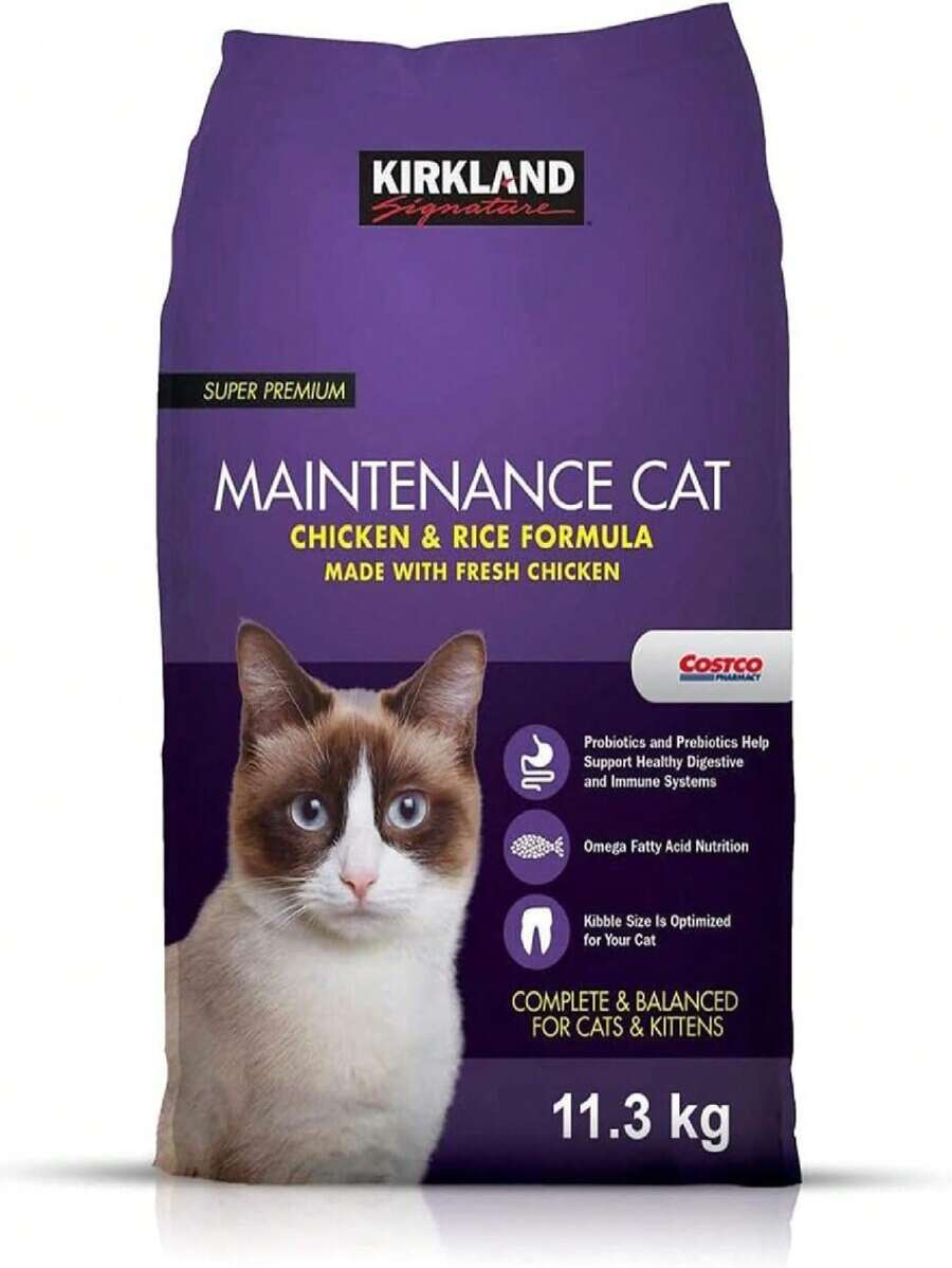 Alimento Para Gato Pollo Arroz Kirkland Maintenance Cat 11.3 Kg - Morado - Ver 1