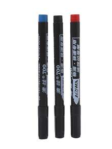 Oil-Based Marker With Thick Tip, 700 Quick Drying And Waterproof For Logistics Marking, Black/Red/Blue - Red - View 6