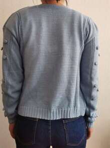 Women Cardigans - Baby Blue - View 2