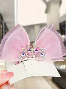 1 pieza Princesa - Clip de pelo de malla lindo para niñas - Horquilla de malla corona - Ver 8