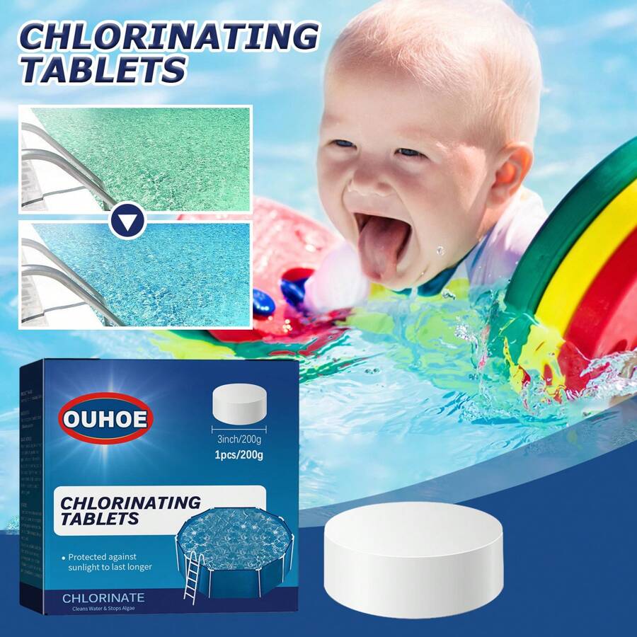 Pool Chlorine Tablets, Used For Water Purification, Stain Removal And Deodorization, Multi