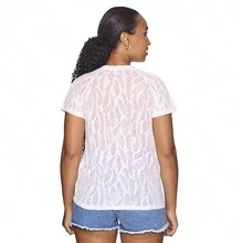 Women T-Shirts - 白色 - 查看 3