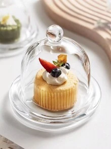 2 件带盖玻璃柠檬杯、水果品尝盘、甜点蛋糕托盘、商用展示盘、品尝托盘圣诞礼物