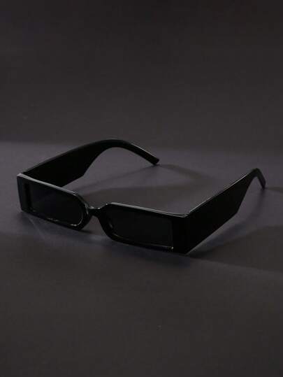 1pc Fashion Small Frame Black Y2K Style Fashion Glasses For Men, Suitable For Summer, Beach Photography For Summer Beach Vacation,Outdoor,Travel