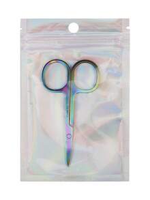 1 pieza Tijeras de cejas, tamaño mini, para cejas y pestañas, empaquetado individualmente, tijeras de belleza, tijeras de colores - Multicolor - Ver 9