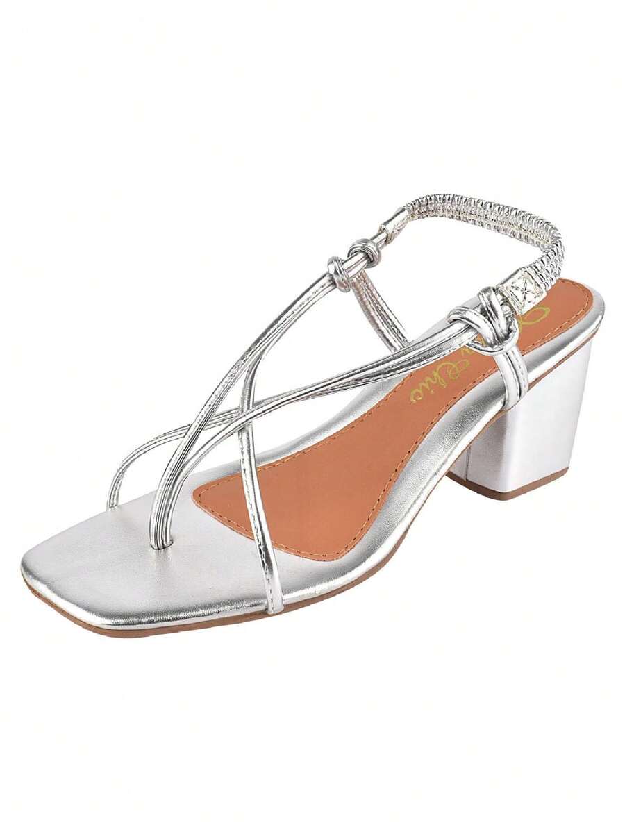 Women Heeled Sandals - Bạc - Xem 1