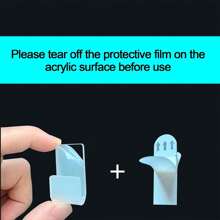 6/12入組透明有機玻璃唱片架，黑膠唱片牆掛式收納架，膠粘式有機玻璃唱片展示架，有機玻璃唱片專輯收納架，適用於每日收藏展示 - 透明色 - 查看 6