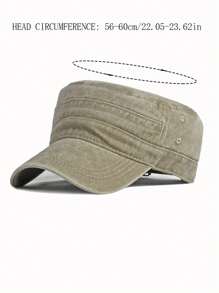 1Pc Unisex Casual Vintage Flat Cap For Everyday Adventure – Versatile Cadet Style Baseball Hat - Flat Cap - View 6