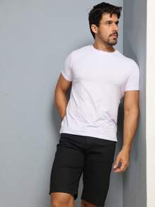 Men Denim Shorts - 黑色 - 查看 5