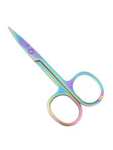 1 pieza Tijeras de cejas, tamaño mini, para cejas y pestañas, empaquetado individualmente, tijeras de belleza, tijeras de colores - Multicolor - Ver 7