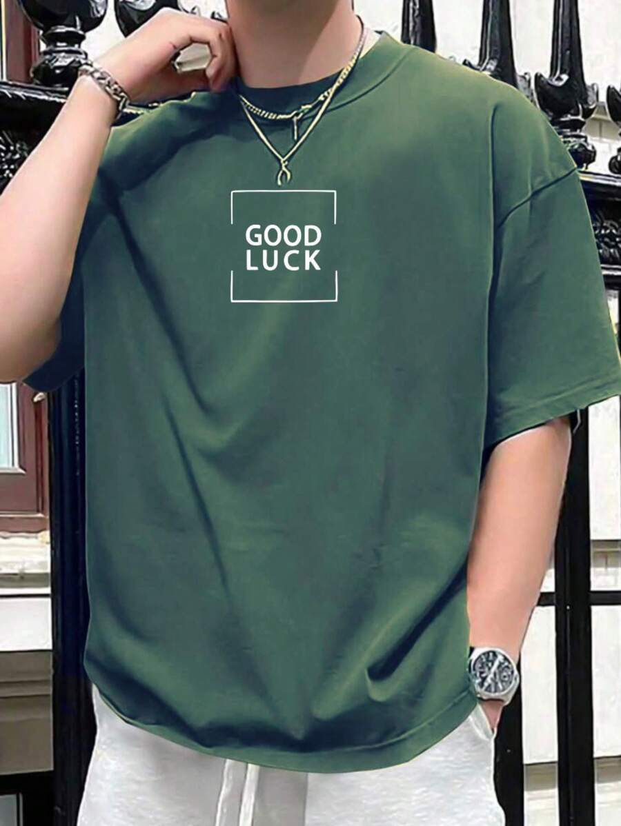 Men T-Shirts - 軍綠色 - 查看 1