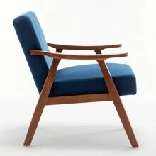 Classic Mid Century Modern Accent Chair With Durable Square Metal Frame