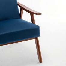 Classic Mid Century Modern Accent Chair With Durable Square Metal Frame