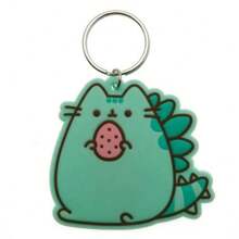 Pusheen Pusheenosaurus Keyring (Green) - Army Green - View 1