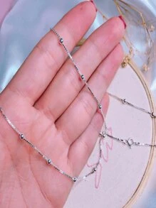 Women Chain Necklaces - Argent - Voir 6