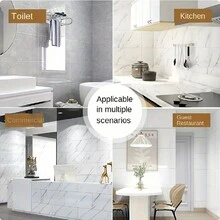 1入組（30cm x 60cm）自粘式瓷磚貼紙，適用於廚房/浴室防水牆面裝飾和翻新，具有防水、防霉和防污等功能進行美化 - 彩色 - 查看 1