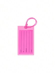 1pc Colorful PVC Luggage Tag, Insert Type Soft Transparent Rubber Tag, Check-In Tag, Waterproof,Anti-Lost Tag Luggage Tags Suitcases Plastic Travel Bag & Baggage ID Label Tags Travel Essentials Luggage Tags, Card Holder, Suitcase Tag, Name Tag, Card Sleeve,  For Women Men,Travel Accessories Must Haves ,Beach Bag Tags Unique Travel Baggage Tags Suitcase Identifier Labels - Multicolor - View 7