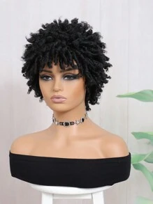 Parrucca corta con dreadlock per uomo e donna, parrucca finta con dreads afro intrecciati resistenti al calore per donne
