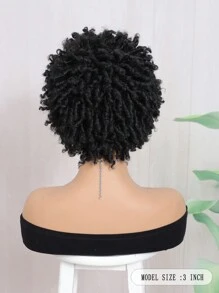 Parrucca corta con dreadlock per uomo e donna, parrucca finta con dreads afro intrecciati resistenti al calore per donne