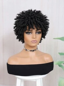 Parrucca corta con dreadlock per uomo e donna, parrucca finta con dreads afro intrecciati resistenti al calore per donne