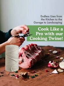 1pc-2mm * 200m White Rope Is Used For Cooking Food Safety Crafts Baker Kitchen Butcher Meat Turkey Sausage Baking Gift Packaging Gardening Hand Wrapped Zongzi Rope Binding Rope - White - View 3