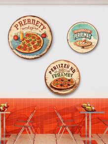 1 Bảng Hiệu Kim Loại Nhôm Tròn 20Cm/30Cm Cổ Điển, Trang Trí Tường Sáng Tạo Cho Cửa Hàng Pizza, Phòng Khách, Nhà Hàng, Phòng Ngủ, Quán Cà Phê, Cửa Hàng, Áp Phích, Mảng Bám, Bức Tranh Tường - Nhiều màu - Xem 2