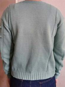 Women Cardigans - Mint Blue - View 2
