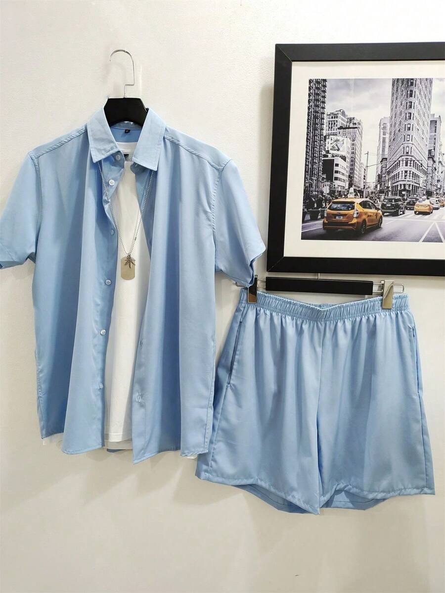 Men Shirts - Babyblau - Übersicht 1