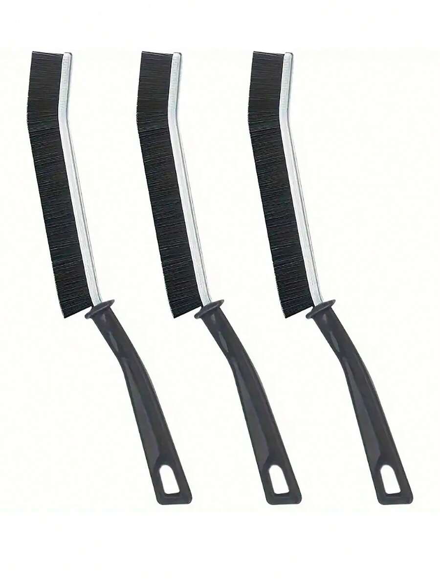 3 Bàn chải làm sạch kẽ hở, Công cụ bàn chải làm sạch khe hở đa chức năng mới, Bàn chải khe hở phòng tắm, Bàn chải làm sạch vữa Bàn chải làm sạch kẽ hở lông cứng cho cửa hàng - màu đen - Xem 1