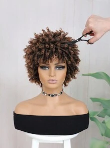 Parrucca a dreadlock corti per donne e uomini, parrucca finta con locs afro, resistente al calore, trecce corte per donne
