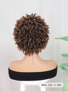 Parrucca a dreadlock corti per donne e uomini, parrucca finta con locs afro, resistente al calore, trecce corte per donne