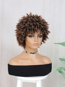 Parrucca a dreadlock corti per donne e uomini, parrucca finta con locs afro, resistente al calore, trecce corte per donne