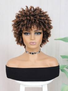 Parrucca a dreadlock corti per donne e uomini, parrucca finta con locs afro, resistente al calore, trecce corte per donne