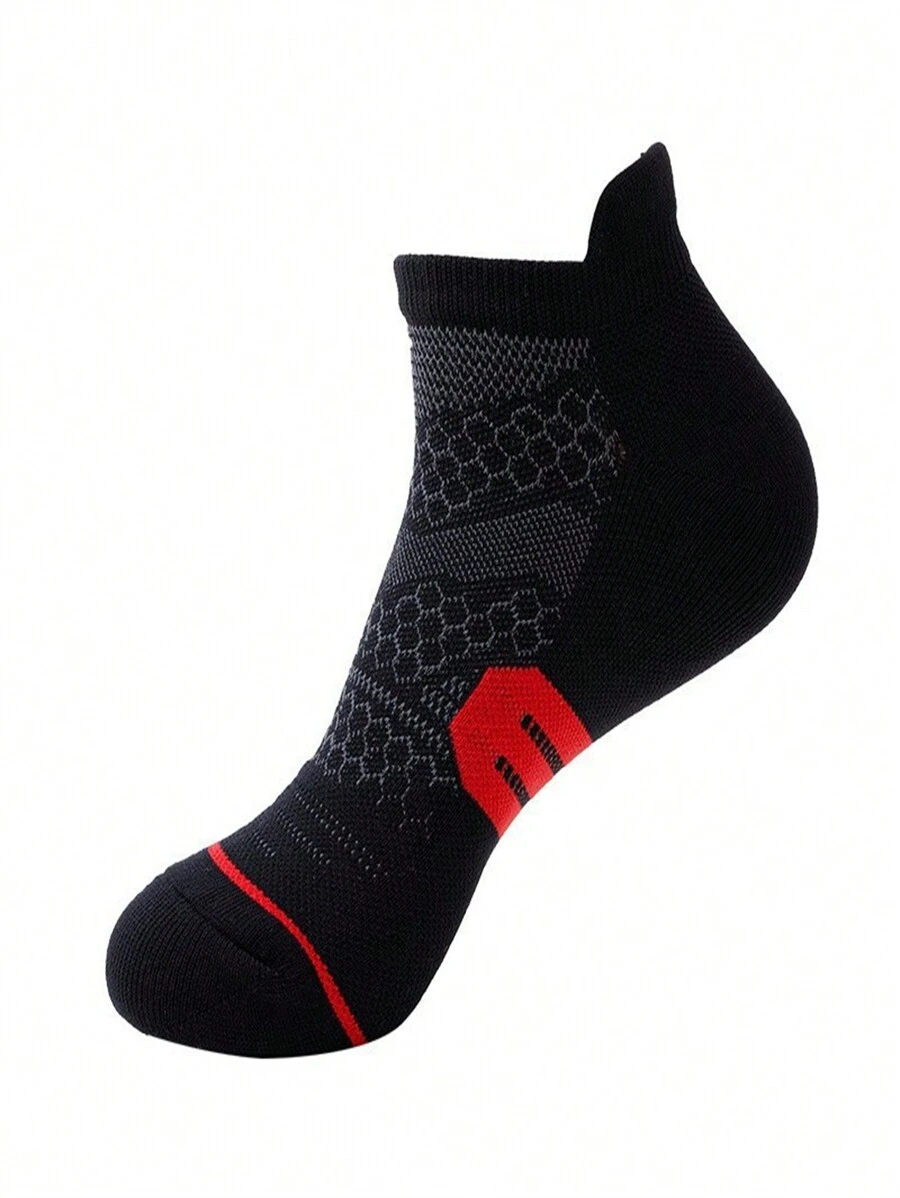 1 chiếc Vớ nén bằng nylon khô nhanh dành cho nam và nữ chạy bộ thể thao Tất chịu áp lực cao gót chống cắt chân - màu đen - Xem 1