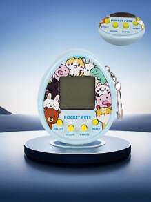 Electronic Virtual Pet Keychain, Retro Mini Handheld Game Console For Kids, Novelty Toy Holiday Gift - Multicolor - View 5