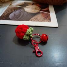 Handmade Crochet Fruit Keychain Pendant, Creative Knitted Fruit Design Keyring, Multicolor Backpack Charm, Phone Decoration - Multicolor - View 21