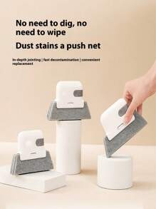 1個窗溝清潔刷，窗溝清潔工具，清潔溝槽的小刷子，清潔窗台縫隙刷 - 灰色 - 查看 11