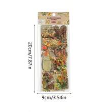 1入組/6片裝3D雷射全息箔貼紙套裝，用於裝飾復古西部風格日誌，隨機款式