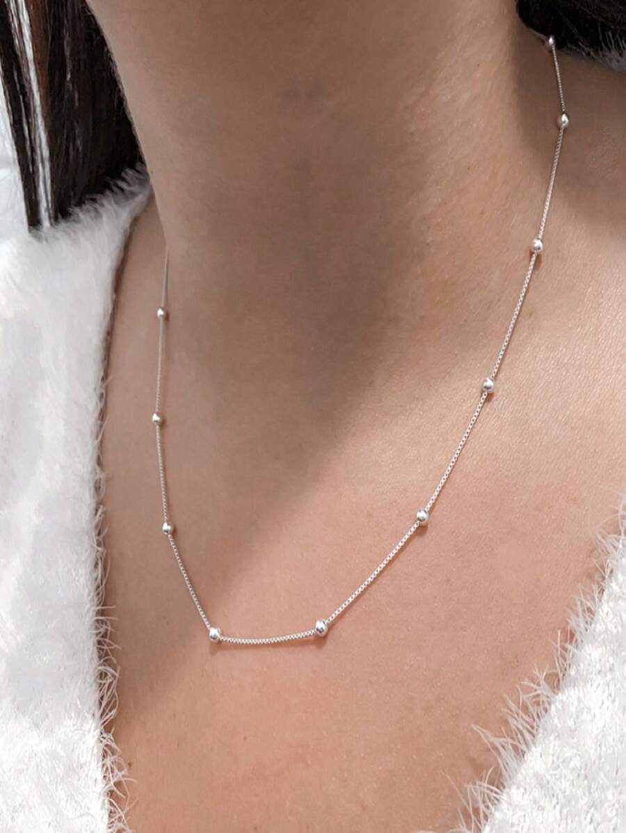 Women Chain Necklaces - Argent - Voir 1